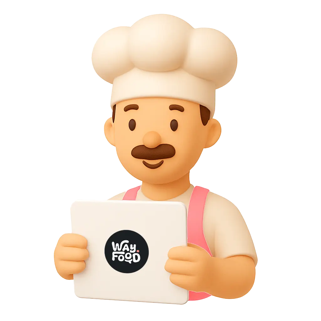 Cook with laptop